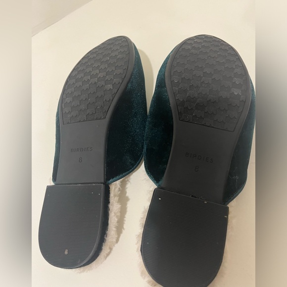 Birdies - The Phoebe - Emerald Faux Fur Slippers - Picture 10 of 11